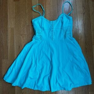 Mint Lace Trim Dress